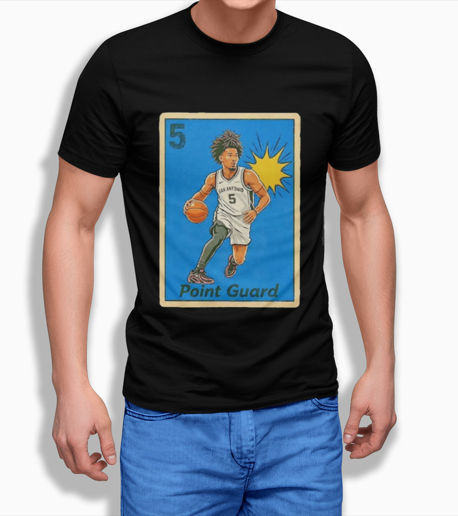 San Antonio Spurs Point Guard Stephon Castle 5 T-Shirt
