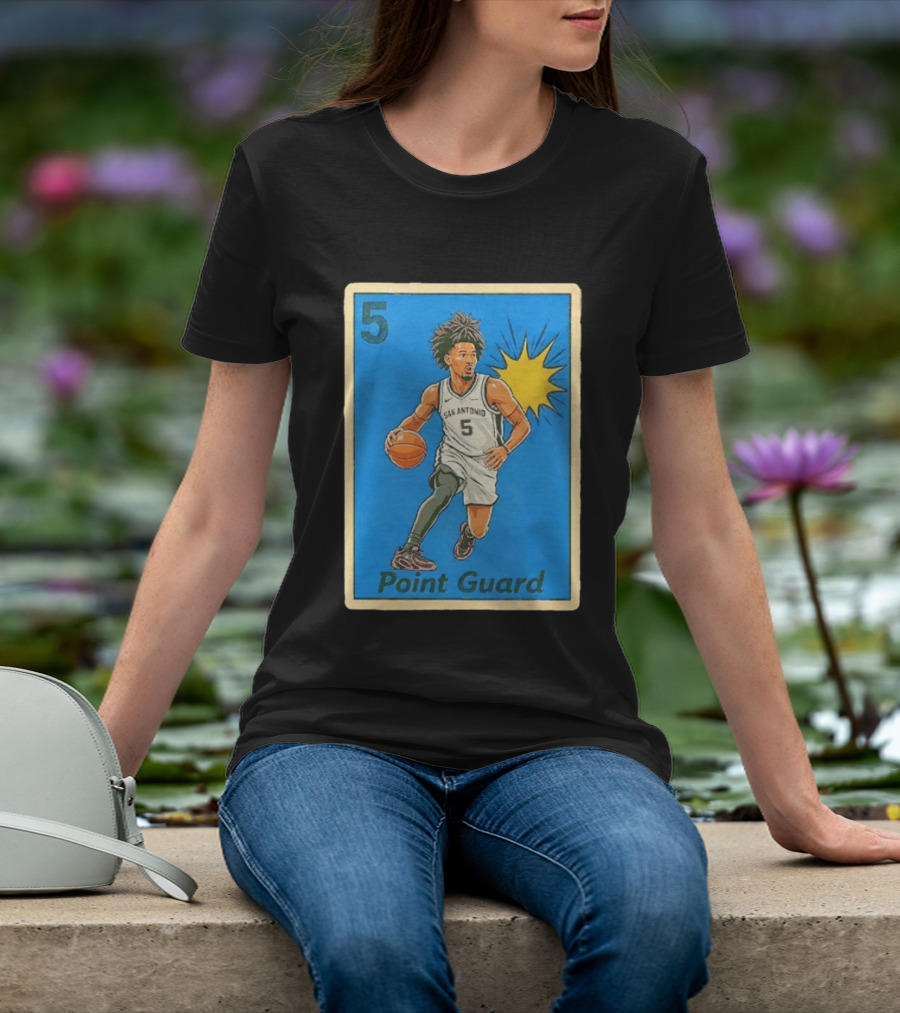 San Antonio Spurs Point Guard Stephon Castle 5 T-Shirt