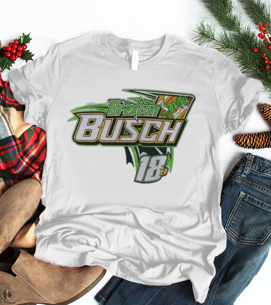 Brexton Busch 18B Dinosaur Racing T-Shirt