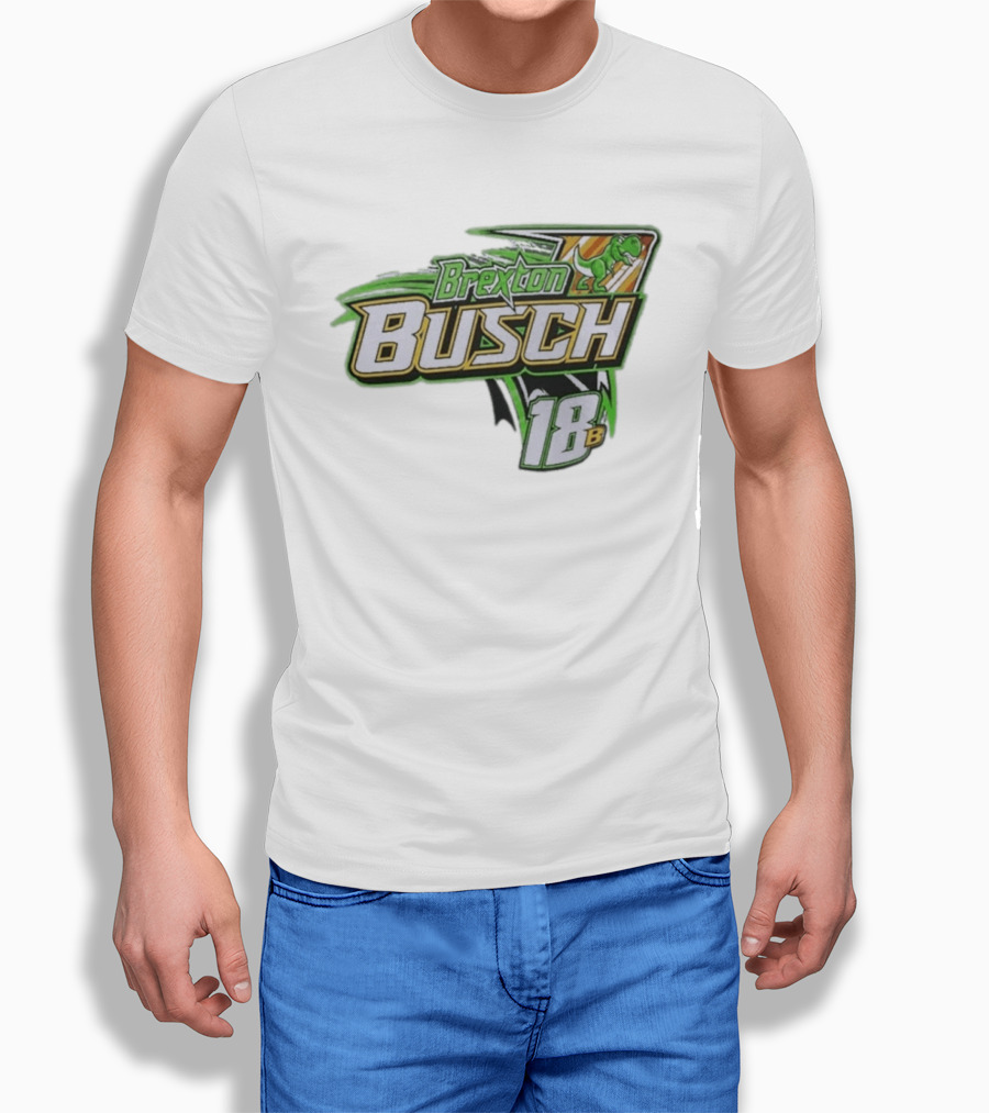 Brexton Busch 18B Dinosaur Racing T-Shirt