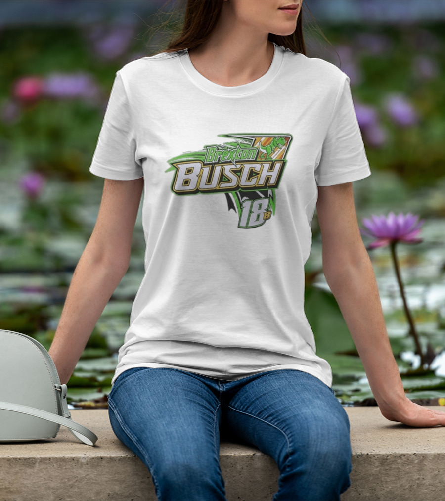 Brexton Busch 18B Dinosaur Racing T-Shirt