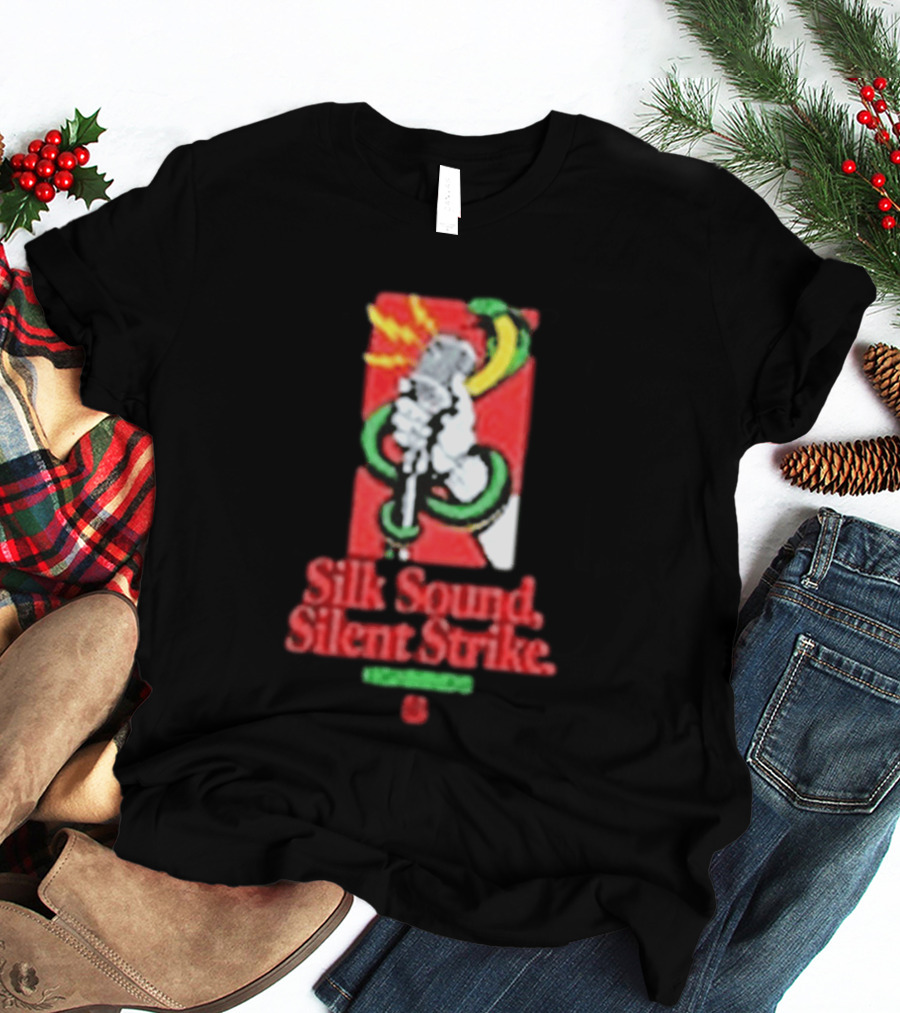 Silk Sound Silent Strike Retro Microphone And Snake T-Shirt
