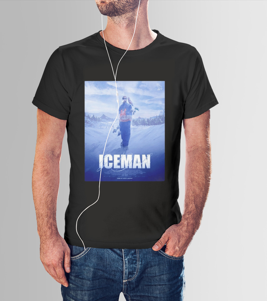 ICEMAN By Drake Featuring Saint Justin OVO Collaboration 2025 Winter Snowy Landscape T-Shirt