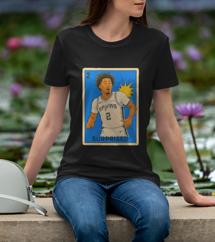 Surprised Dylan Harper Spurs Basketball Card T-Shirt