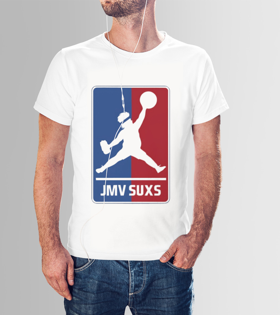 JMV SUXS MLB Jumpman Overweight Baseball Pitcher T-Shirt