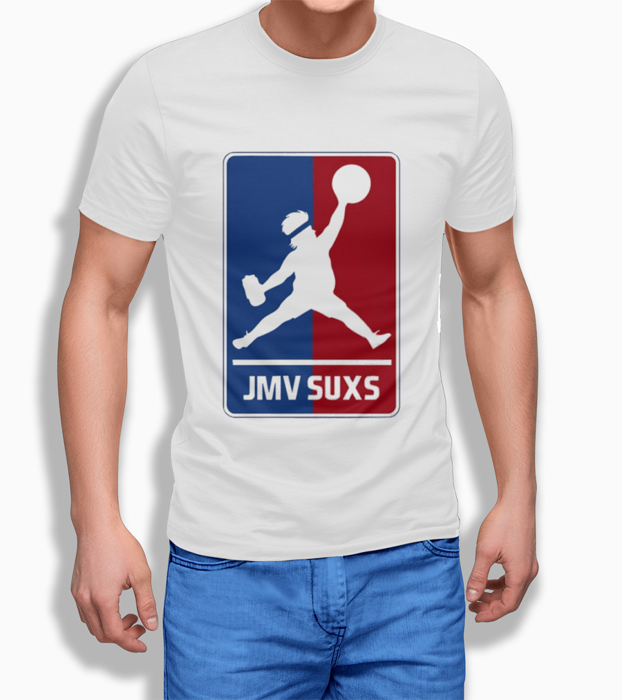JMV SUXS MLB Jumpman Overweight Baseball Pitcher T-Shirt