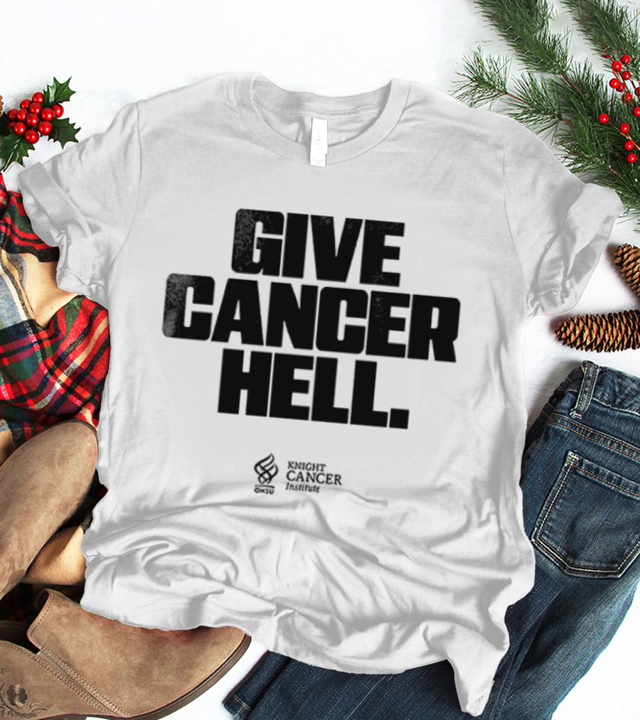Oregon Ducks Fight Give Cancer Hell Cancer Research Institute T-Shirt