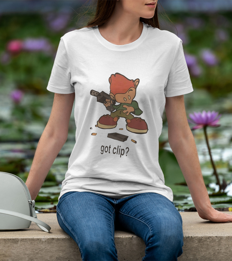 Pico Got Clip Gun Ammo Magazine Casings Retro Cartoon T-Shirt
