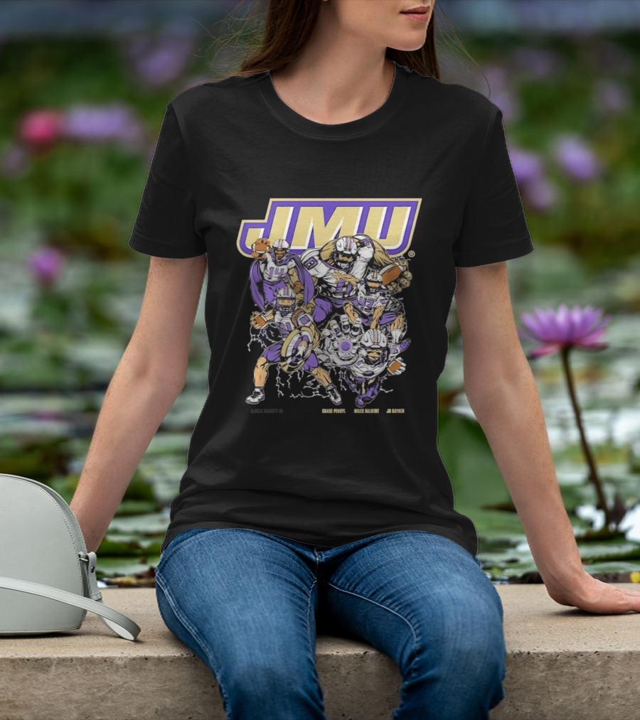 JMU Marvel Super Hero James Madison Dukes Football Team T-Shirt