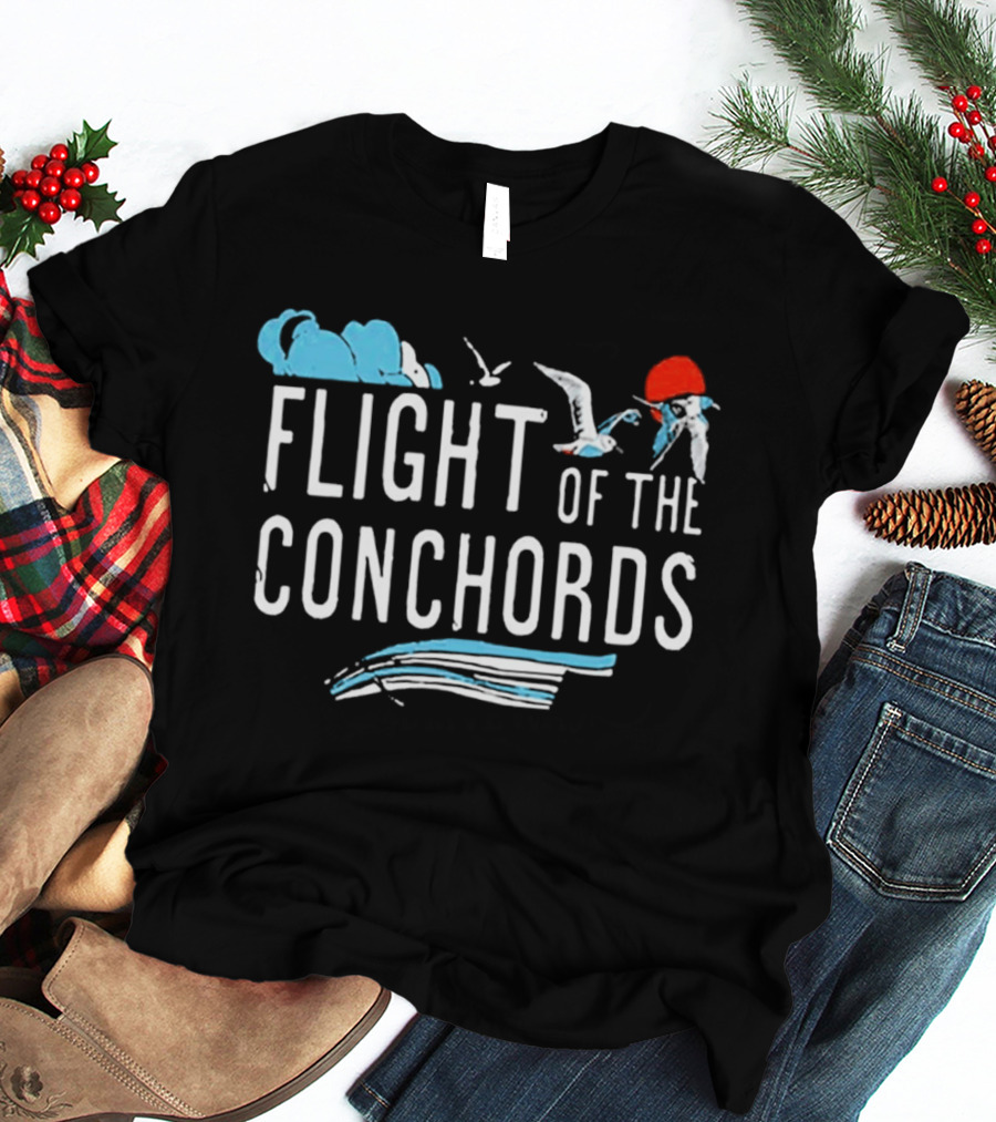 Flight Of The Conchords Santa Barbara Seagulls And Waves T-Shirt
