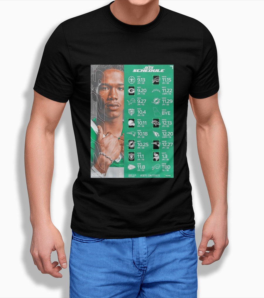 New York Jets 2026 Schedule NFL Matchups And Dates T-Shirt