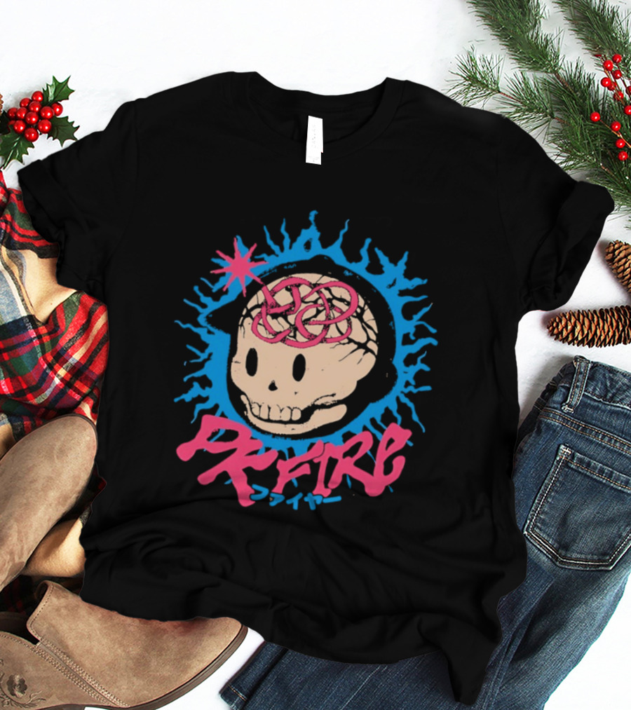 PK Fire Skull Art EarthBound Ness T-Shirt