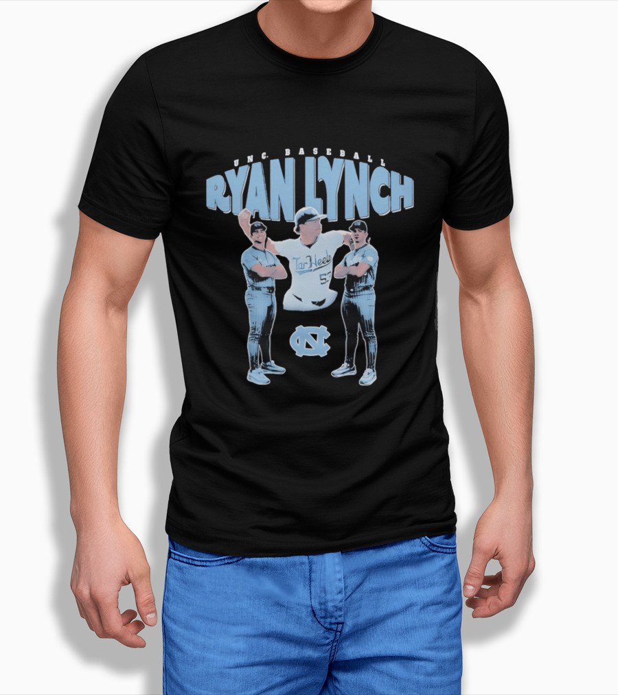 UNC Baseball Ryan Lynch Tar Heels 52 T-Shirt