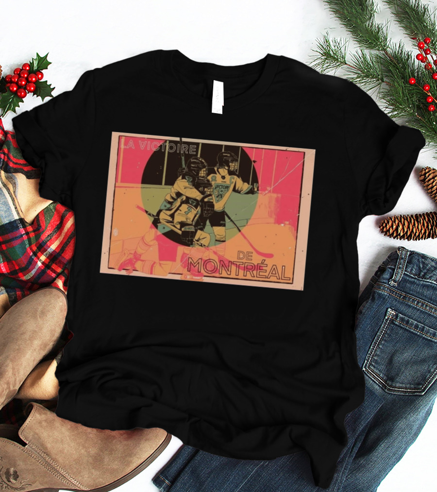 La Victoire De Montréal Hockey Vintage Pop T-Shirt