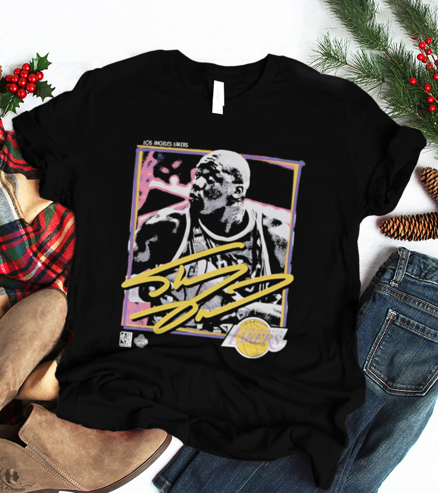 Los Angeles Lakers Shaquille O'Neal 55 Signature NBA Official Merchandise T-Shirt
