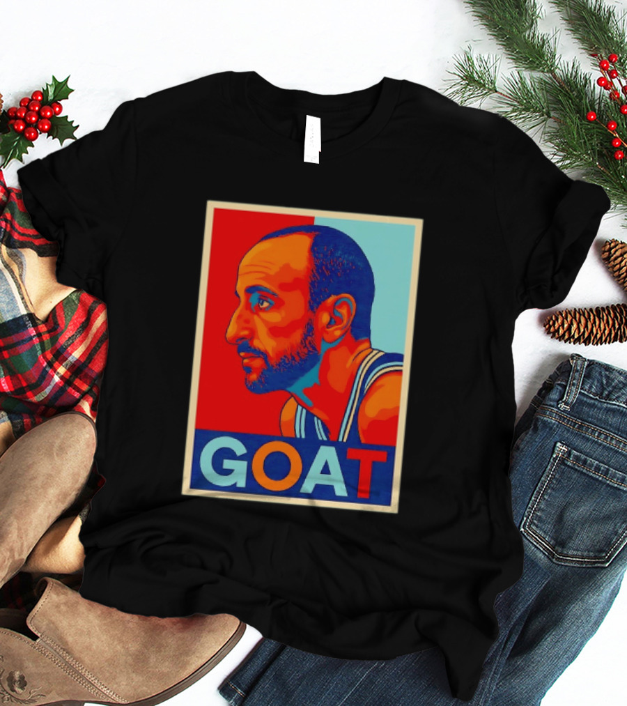 Manu Ginobili GOAT San Antonio Spurs 20 Retro Pop T-Shirt