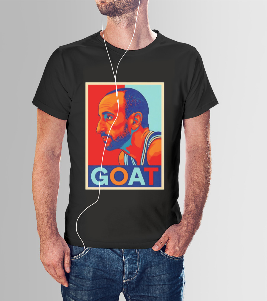 Manu Ginobili GOAT San Antonio Spurs 20 Retro Pop T-Shirt