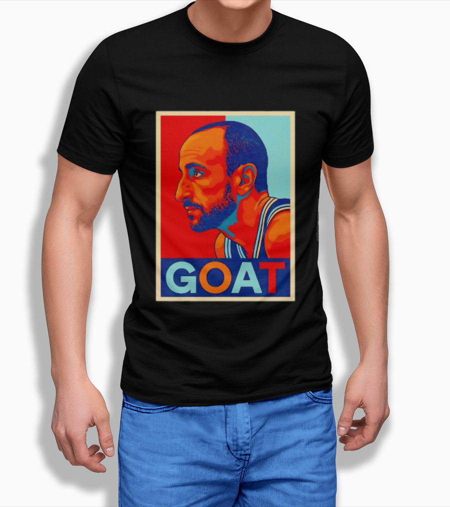 Manu Ginobili GOAT San Antonio Spurs 20 Retro Pop T-Shirt