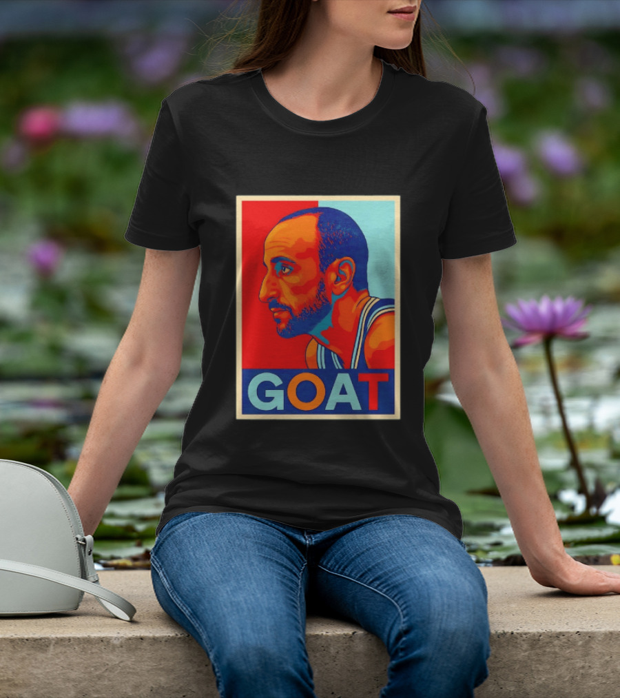 Manu Ginobili GOAT San Antonio Spurs 20 Retro Pop T-Shirt