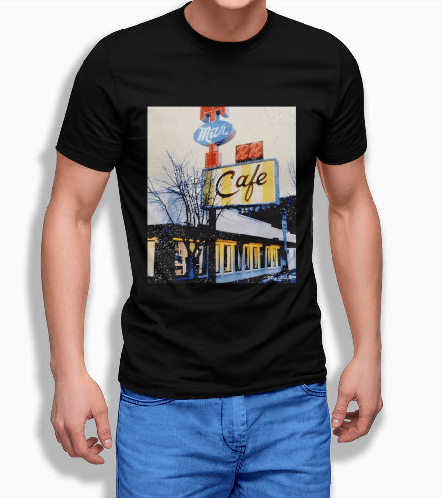 Twin Peaks Mar RR Cafe Sign Iconic Diner Scene T-Shirt
