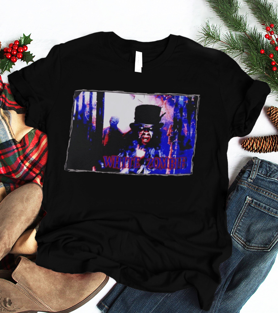 White Zombie Horror Aesthetic Band Cover T-Shirt