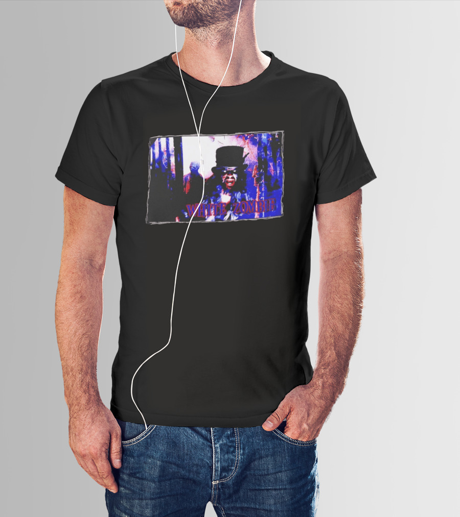 White Zombie Horror Aesthetic Band Cover T-Shirt