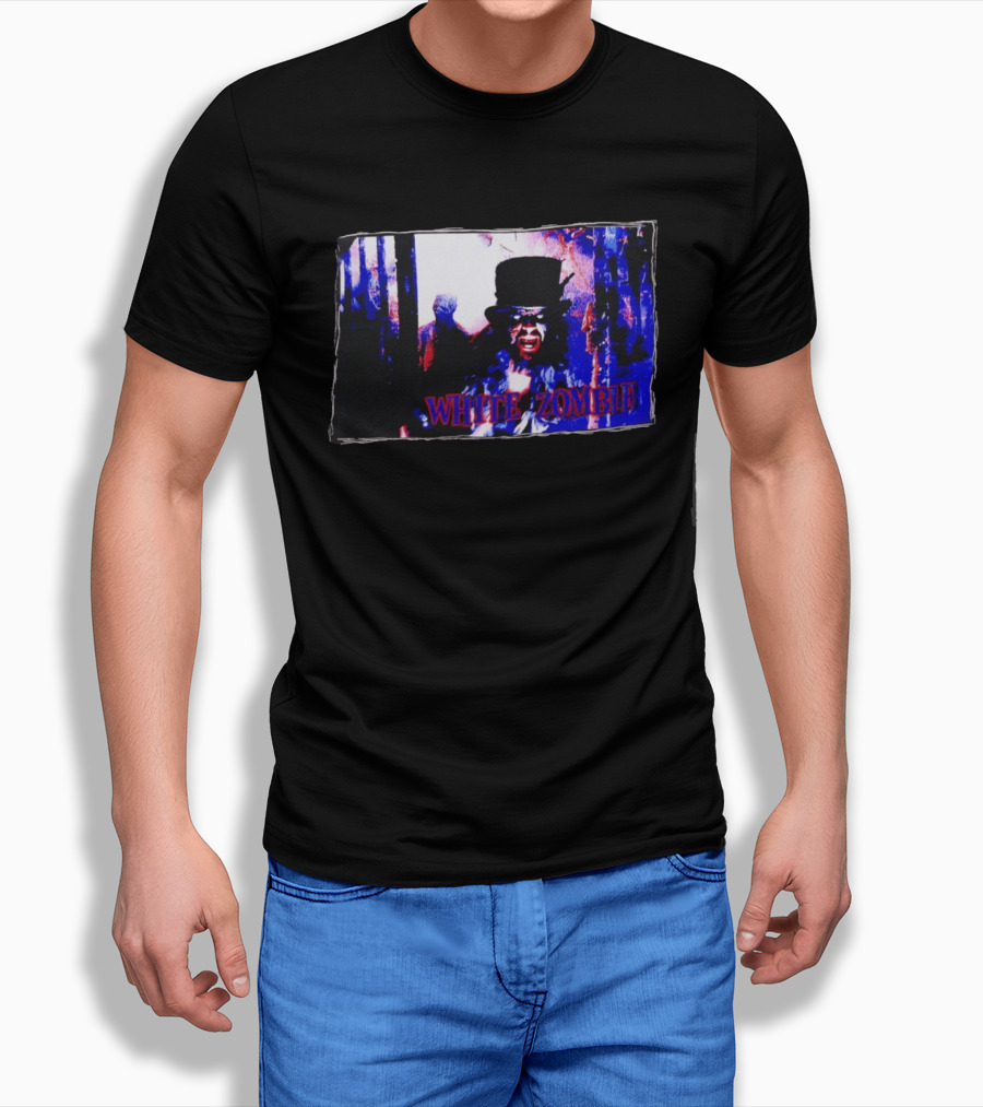 White Zombie Horror Aesthetic Band Cover T-Shirt