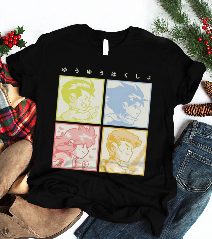 YuYu Hakusho Characters Yusuke Urameshi Hiei Kurama Kazuma Kuwabara T-Shirt