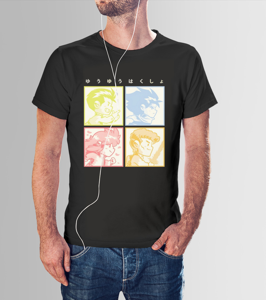 YuYu Hakusho Characters Yusuke Urameshi Hiei Kurama Kazuma Kuwabara T-Shirt