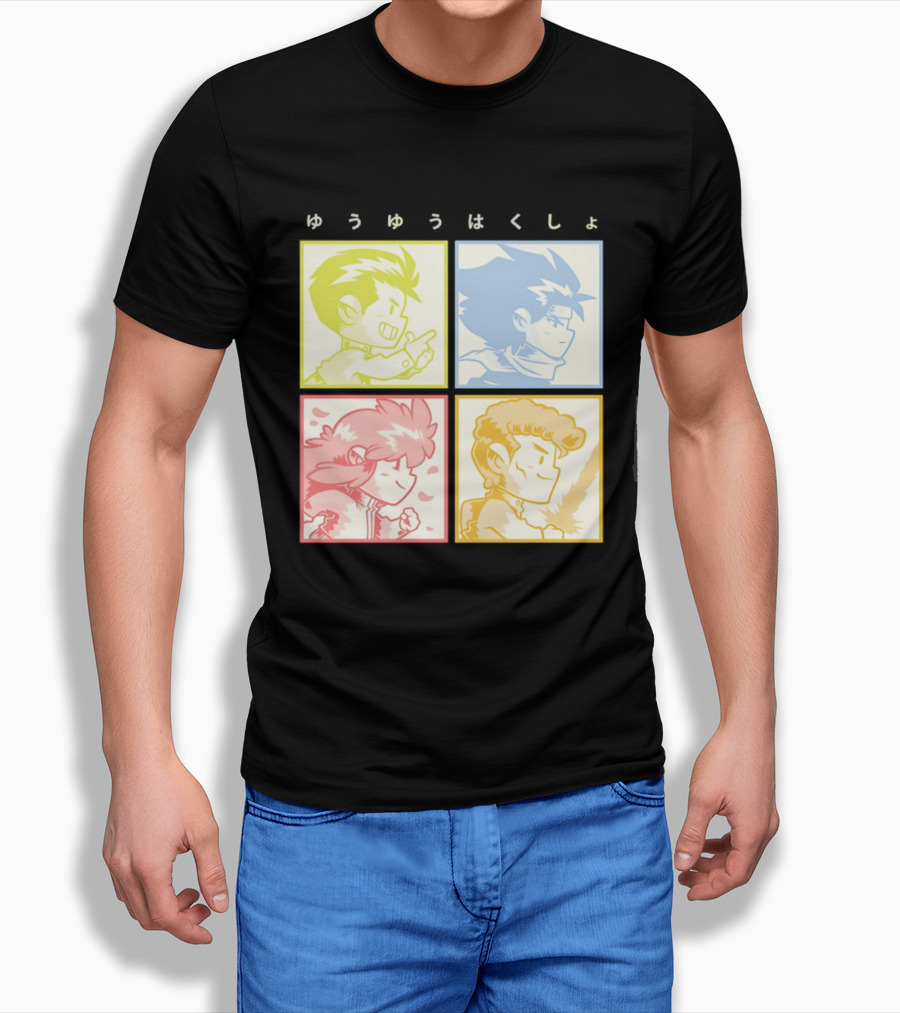 YuYu Hakusho Characters Yusuke Urameshi Hiei Kurama Kazuma Kuwabara T-Shirt