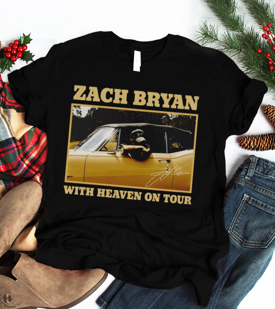 Zach Bryan With Heaven On Tour 2026 Signature Convertible T-Shirt