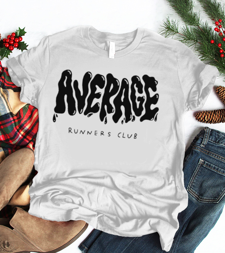 AVERAGE Runners Club Black Drip T-Shirt