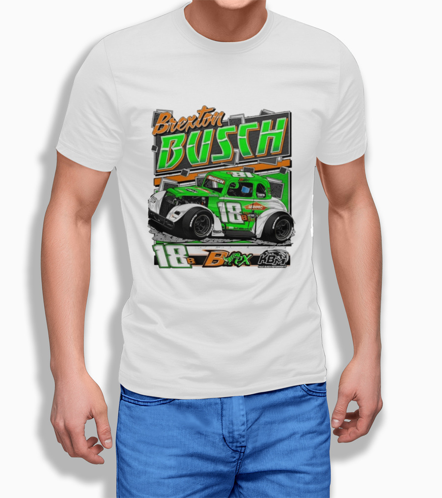 Brexton Busch 18 B Rex KBM Race Car Graphic 2026 T-Shirt
