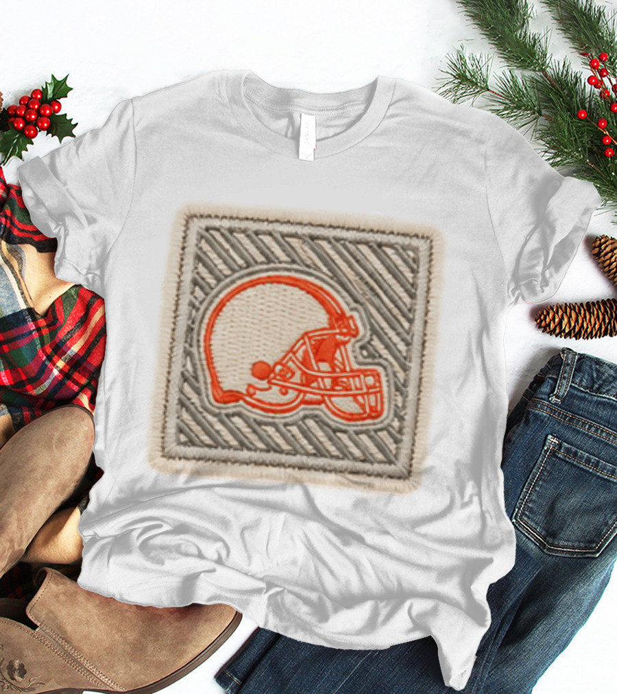 Browns 2026 Training Camp Helmet Patch Retro Style Embroidery T-Shirt