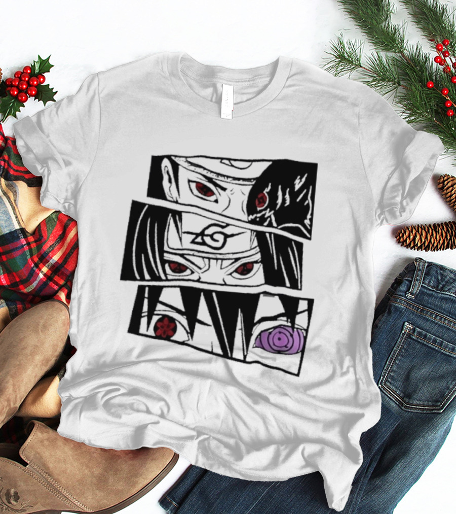 Uchiha Itachi Sasuke Sharingan Rinnegan Eyes Anime Trends 2026 T-Shirt