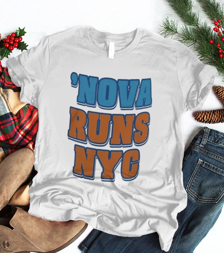 Nova Runs NYC Villanova Basketball Knicks Navy T-Shirt