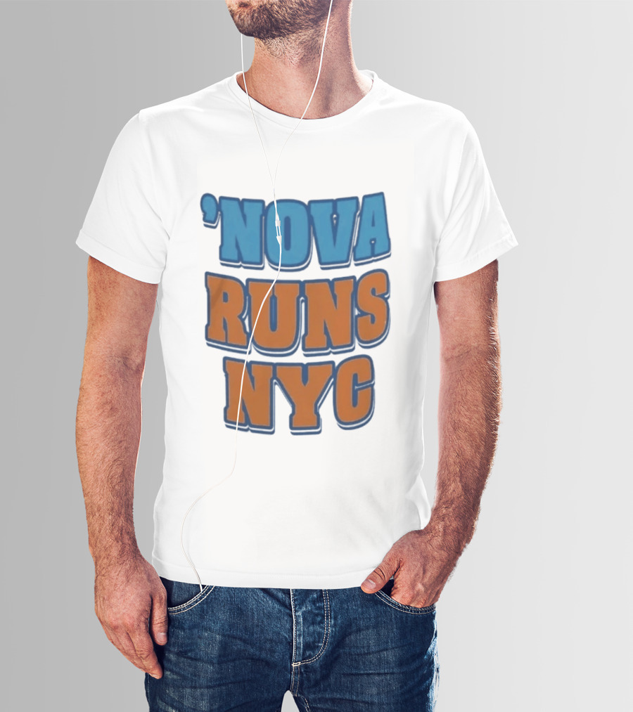 Nova Runs NYC Villanova Basketball Knicks Navy T-Shirt