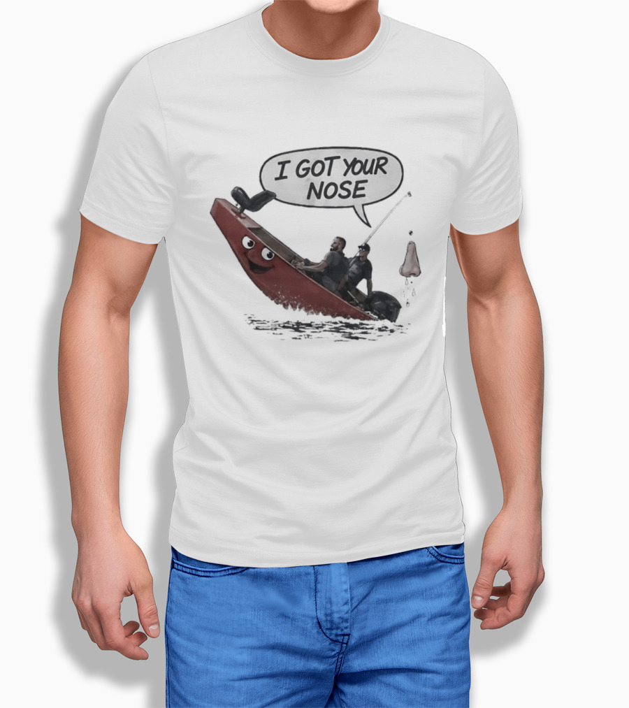 Fishing I Got Your Nose Happy Boat And Fishing Rod Fun T-Shirt