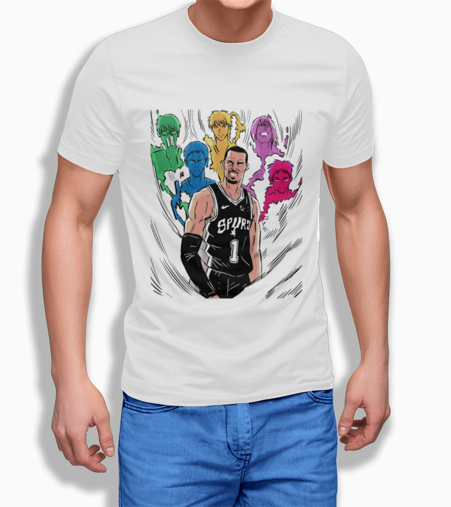 San Antonio Spurs Generation Of Miracles Anime Basketball T-Shirt