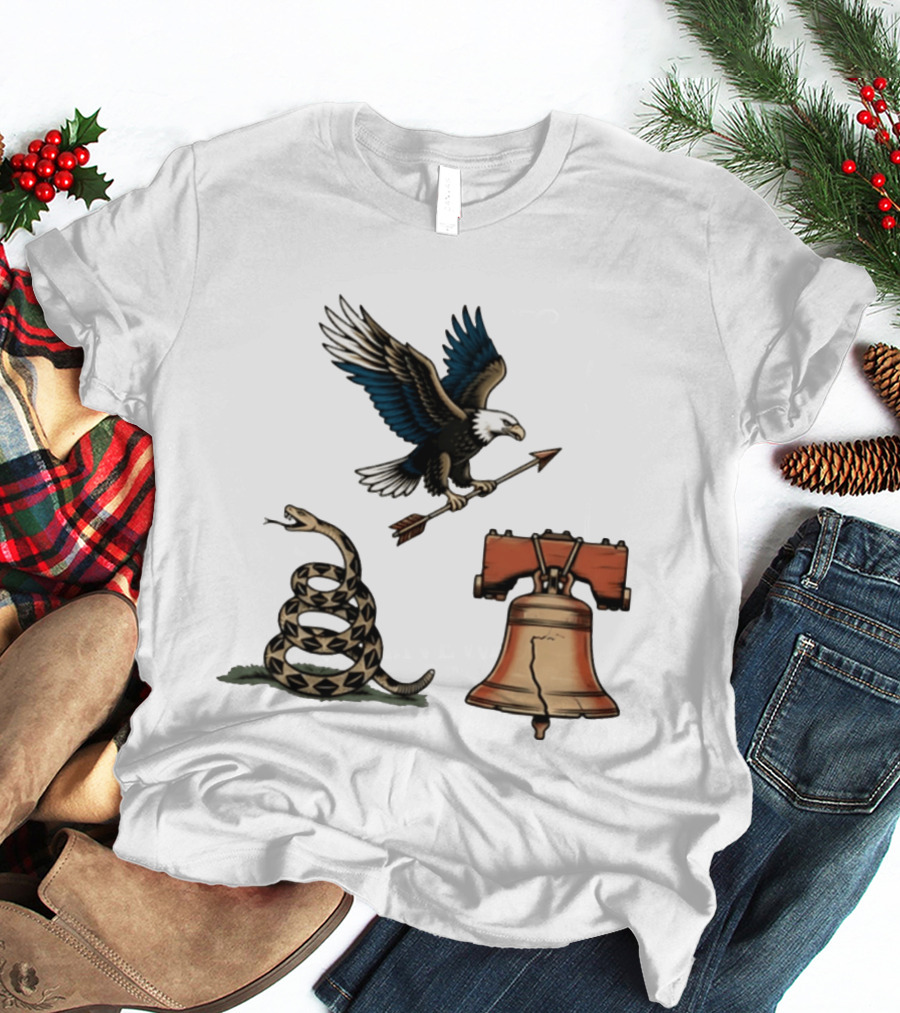 Guardians Of Freedom Eagle Snake Liberty Bell Arrow T-Shirt