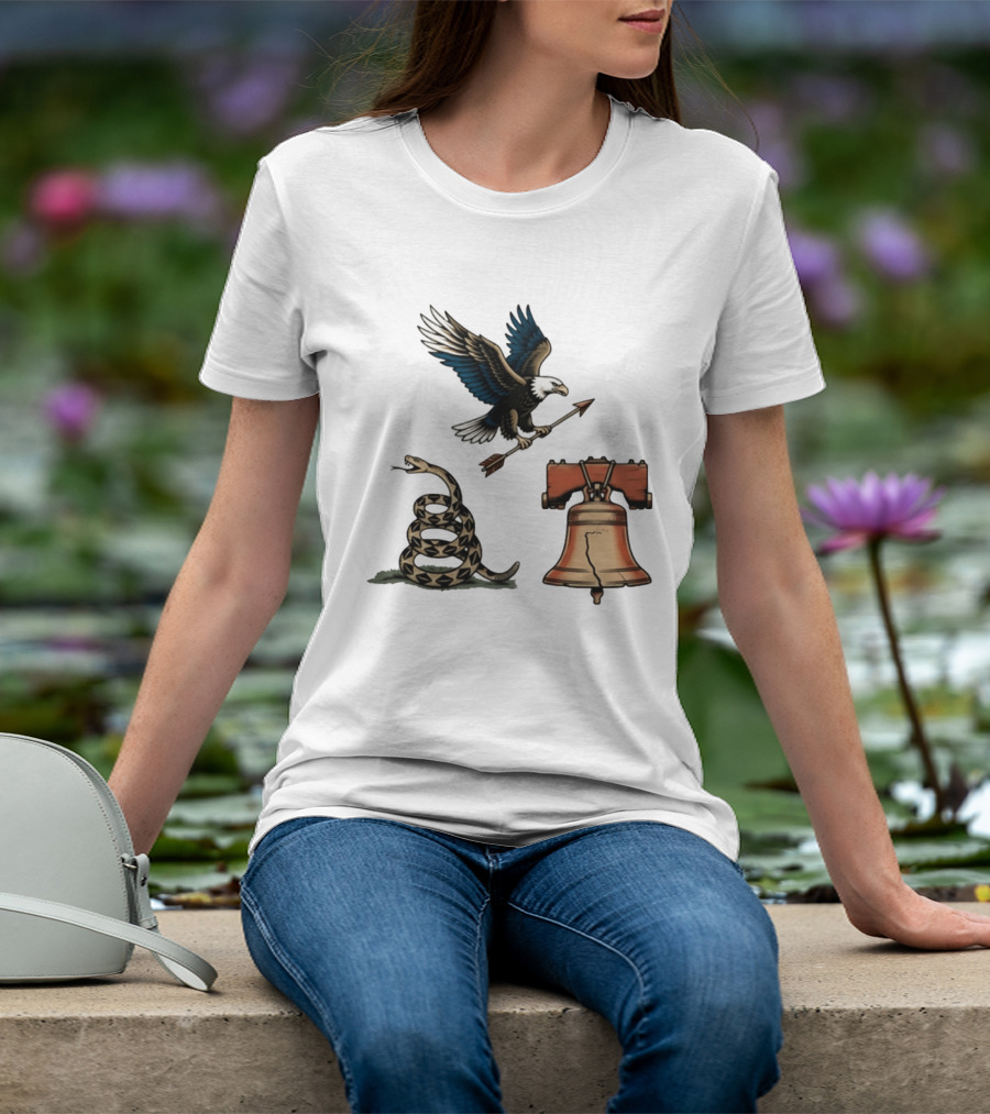 Guardians Of Freedom Eagle Snake Liberty Bell Arrow T-Shirt