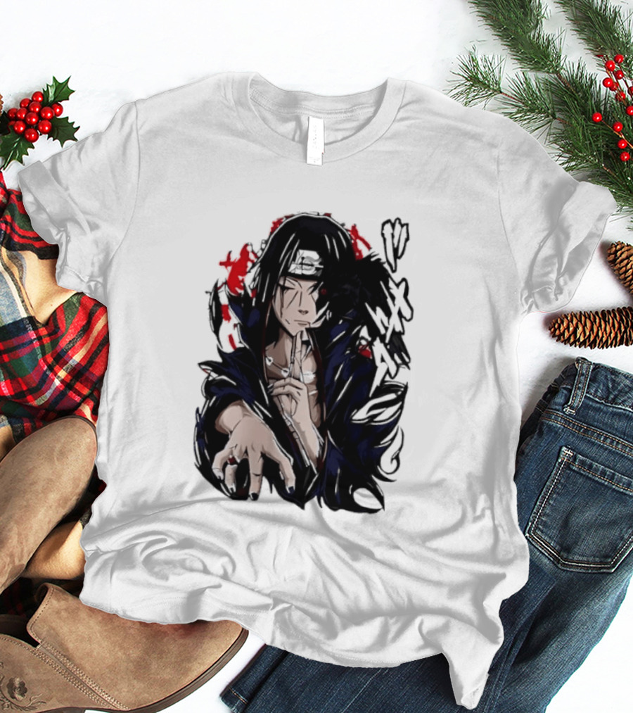 Itachi Uchiha Akatsuki Mangekyo Sharingan Raven Naruto Shippuden Anime T-Shirt