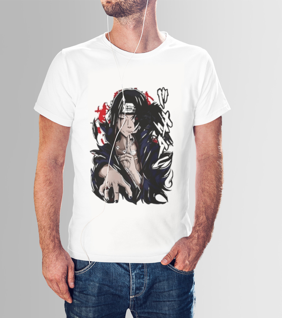 Itachi Uchiha Akatsuki Mangekyo Sharingan Raven Naruto Shippuden Anime T-Shirt