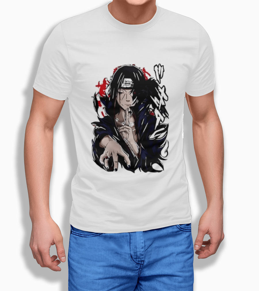 Itachi Uchiha Akatsuki Mangekyo Sharingan Raven Naruto Shippuden Anime T-Shirt