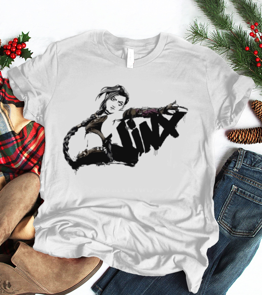 Arcane Jinx League Of Legends Season 2 Graffiti Spray Paint T-Shirt