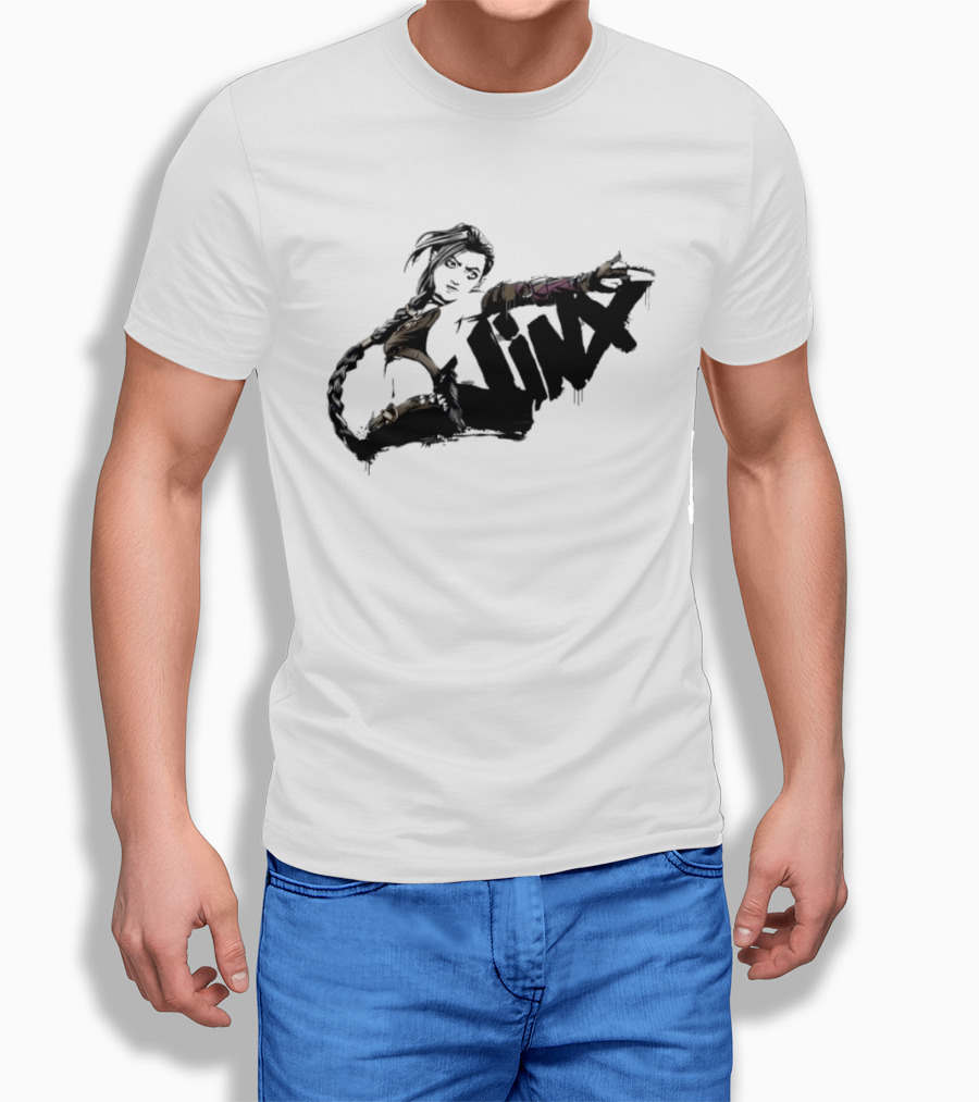 Arcane Jinx League Of Legends Season 2 Graffiti Spray Paint T-Shirt