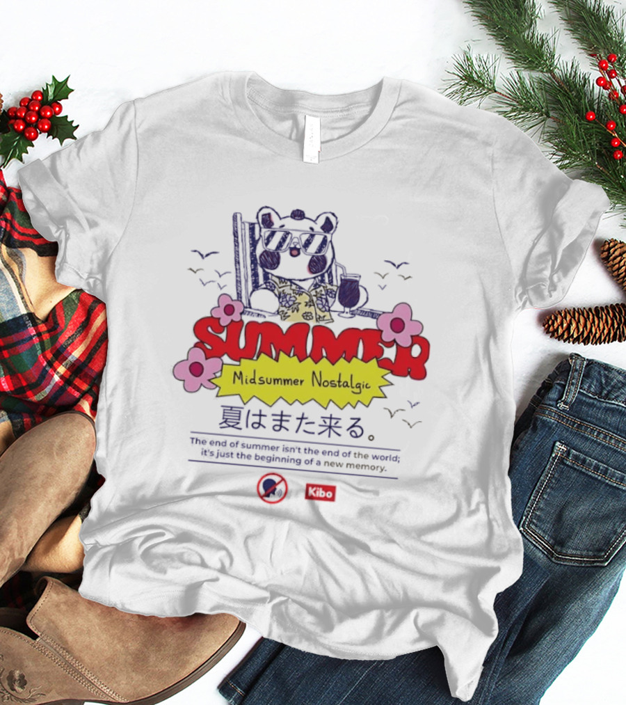 Kibo Chill Bear Midsummer Summer Nostalgic 2026 Vacation T-Shirt