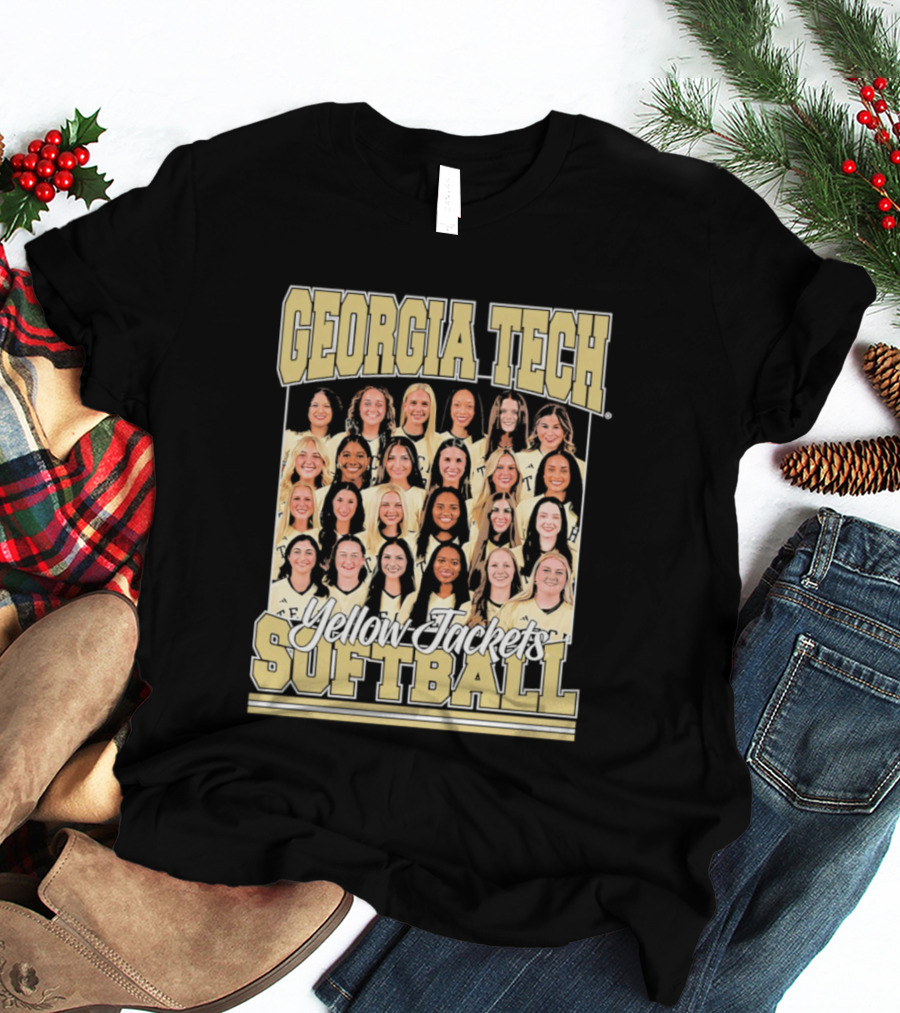 Georgia Tech Yellow Jackets Softball Women's Team Photo T-Shirt