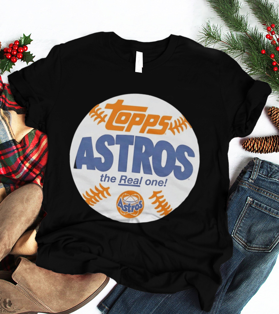 Topps Astros The Real One Baseball Shape T-Shirt