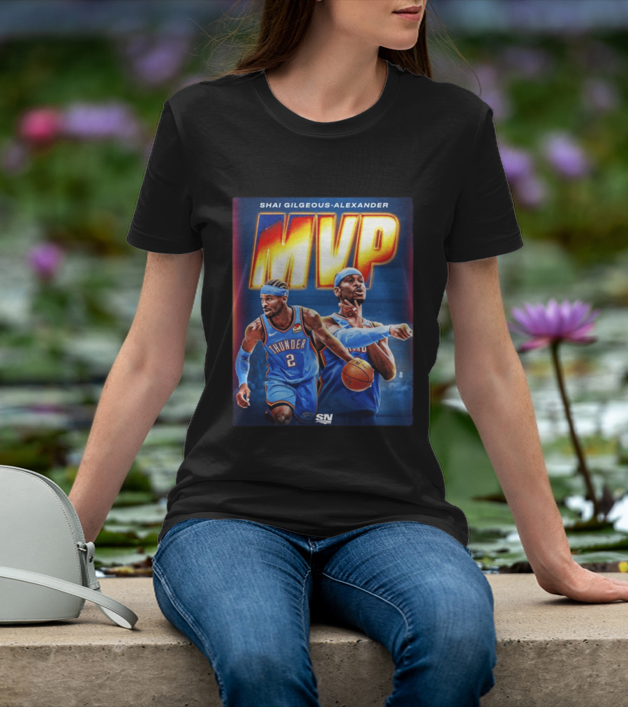 Shai Gilgeous Alexander Thunder MVP Basketball Star T-Shirt